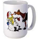 horse Christmas mug